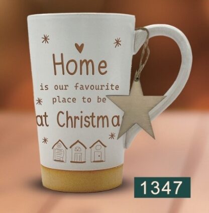 1347 Home at Christmas Holiday Stoneware Mug