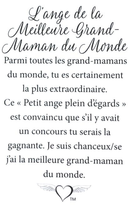 168 - L'ange de la Meilleure Grand-Maman du Monde (tent card) - Image 2