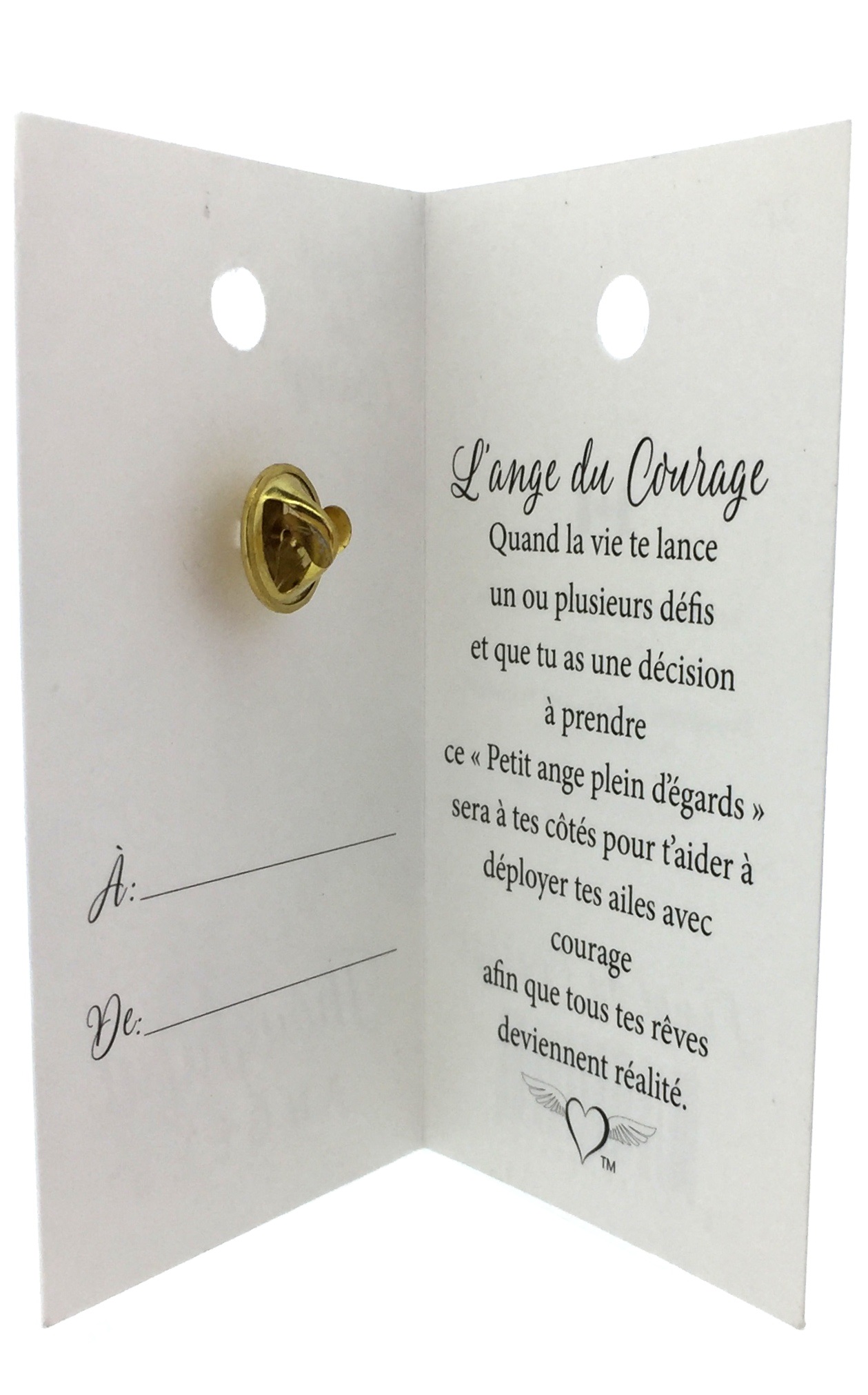 225 – L’ange Du Courage (tent Card) – Clock It To Ya