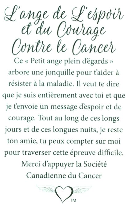 5775 - L'ange de L'espoir et du Courage Contre le Cancer (tent card) - Image 2