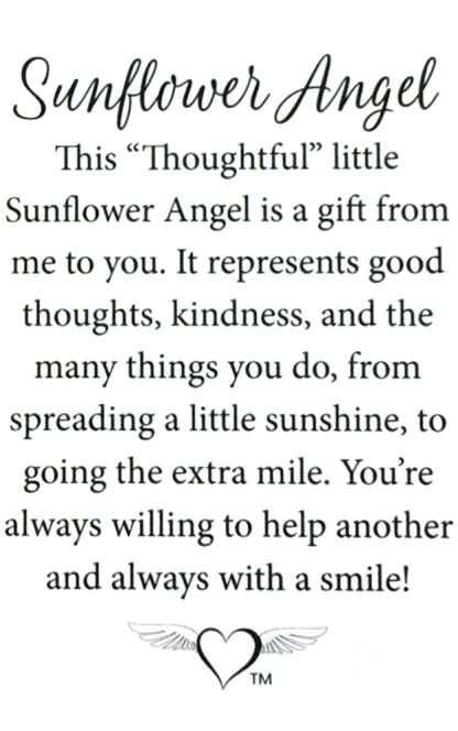 1216 - Sunflower Angel (tent card) - Image 3