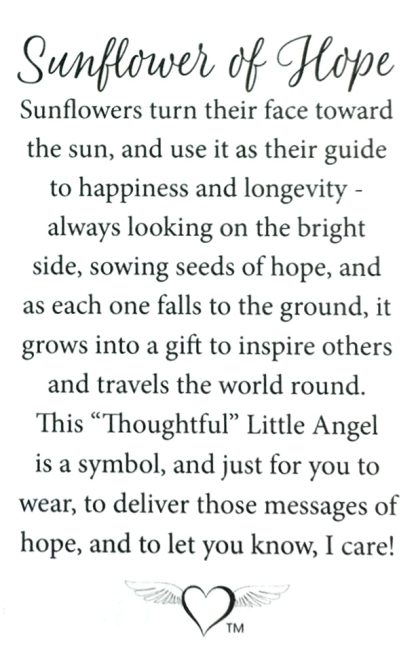 1218 - Sunflower of Hope (tent card) - Image 3