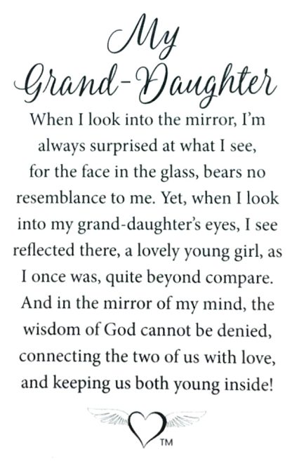 1405 - My Grand-Daughter (tent card) - Image 2