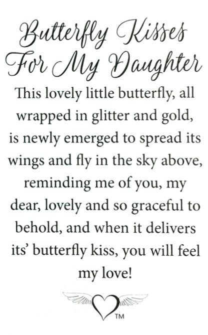 7007 - Butterfly Kisses For My Daughter (tent card) - Image 3