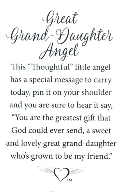 599 – Great Grand-Daughter Angel (tent card) - Image 3