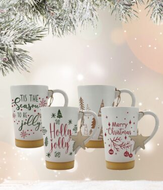 Holiday Stoneware Mugs