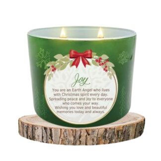 EA1802 Joy Earth Angel Christmas Candle