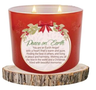 EA1803 Peace on Earth Earth Angel Christmas Candle