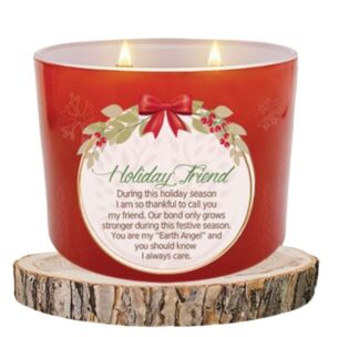 EA1805 Holiday Friend Earth Angel Christmas Candle