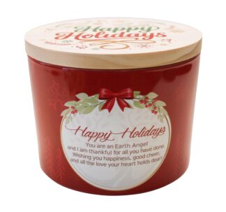 EA1809 Happy Holidays Earth Angel Christmas Candle