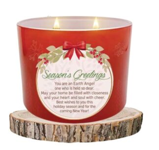 EA1811 Season's Greetings Earth Angel Christmas Candle