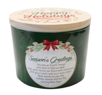 EA1812 Season's Greetings Earth Angel Christmas Candle