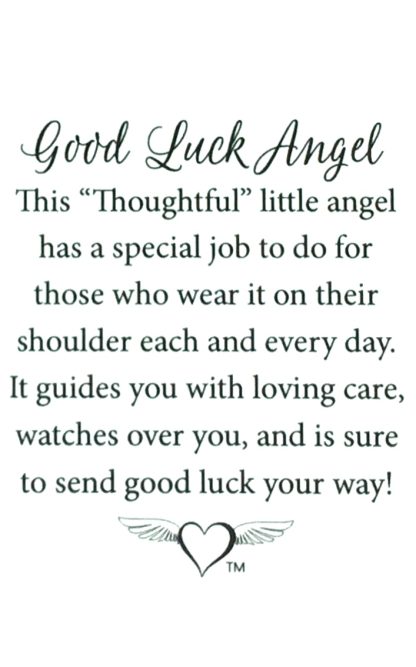 593 - Good Luck Angel (tent card) - Image 2