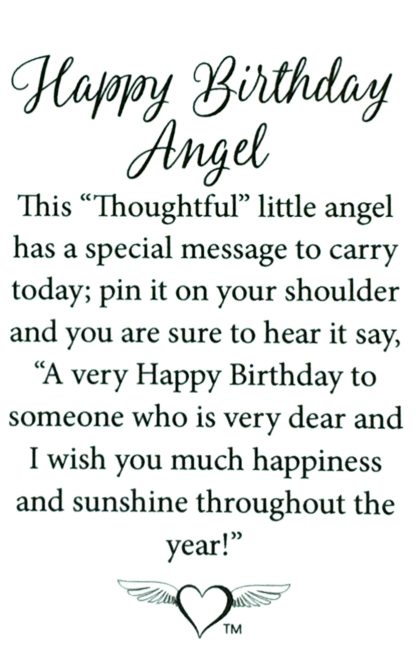 605 - Happy Birthday Angel (tent card) - Image 2