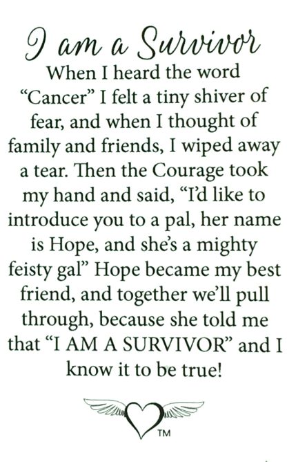 1261 - I Am a Survivor (tent card) - Image 2