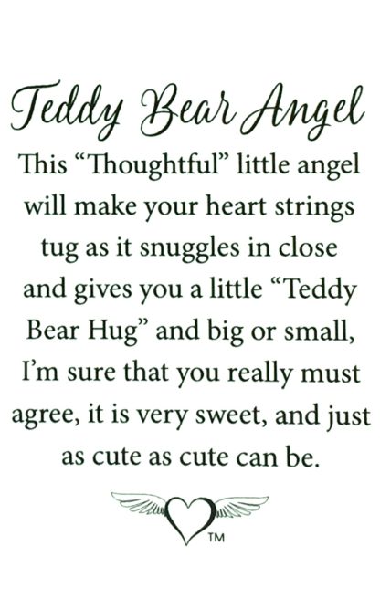 751 - Teddy Bear Angel (tent card) - Image 2